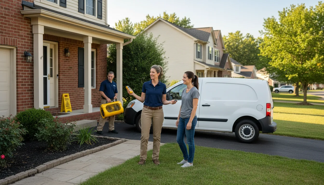 Residential water damage restoration in Forest Hill, LA